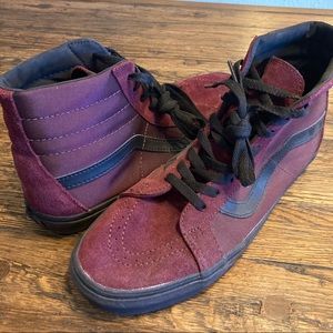 Vans Men's High Tops shoes 10 WORN ONCE! Maroon